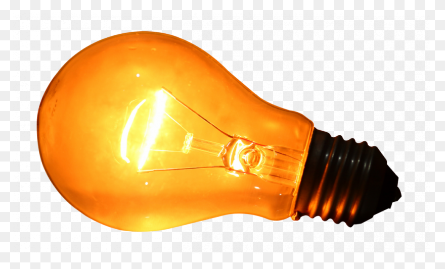 Glowing Yellow Light Bulb | - Glowing Bulb