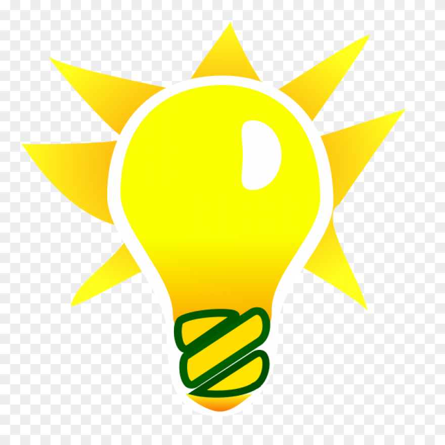 Glowing Yellow Light Bulb | Clipart