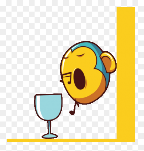 Wine Glass With Crack Silhouette - 