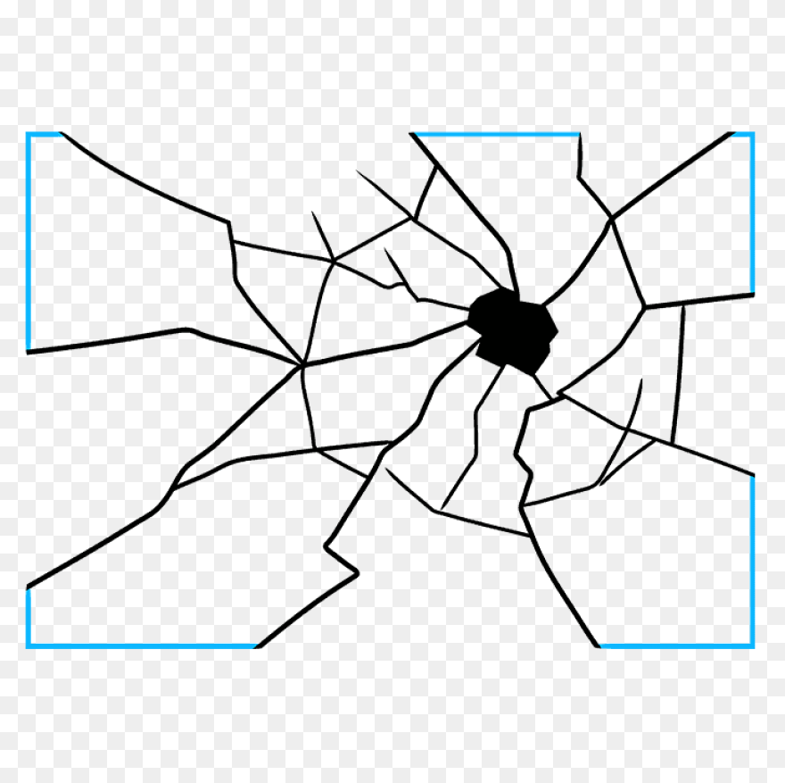 Wine Glass With Crack Silhouette - 