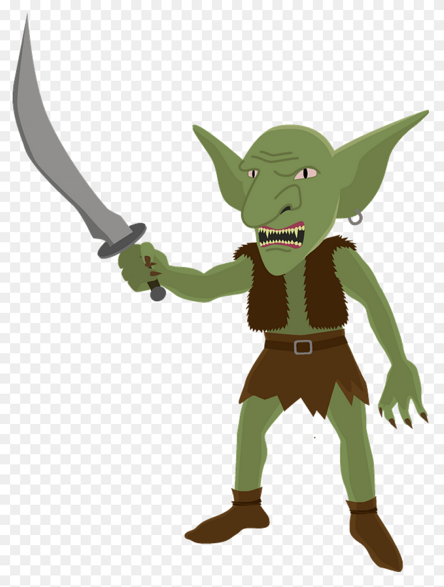 Goblin With Sword Transparent Png -