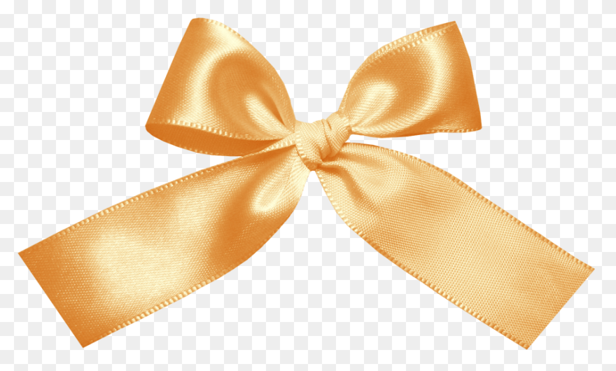 Gold Bow Bow Clipart Satin - Gold Ribbon