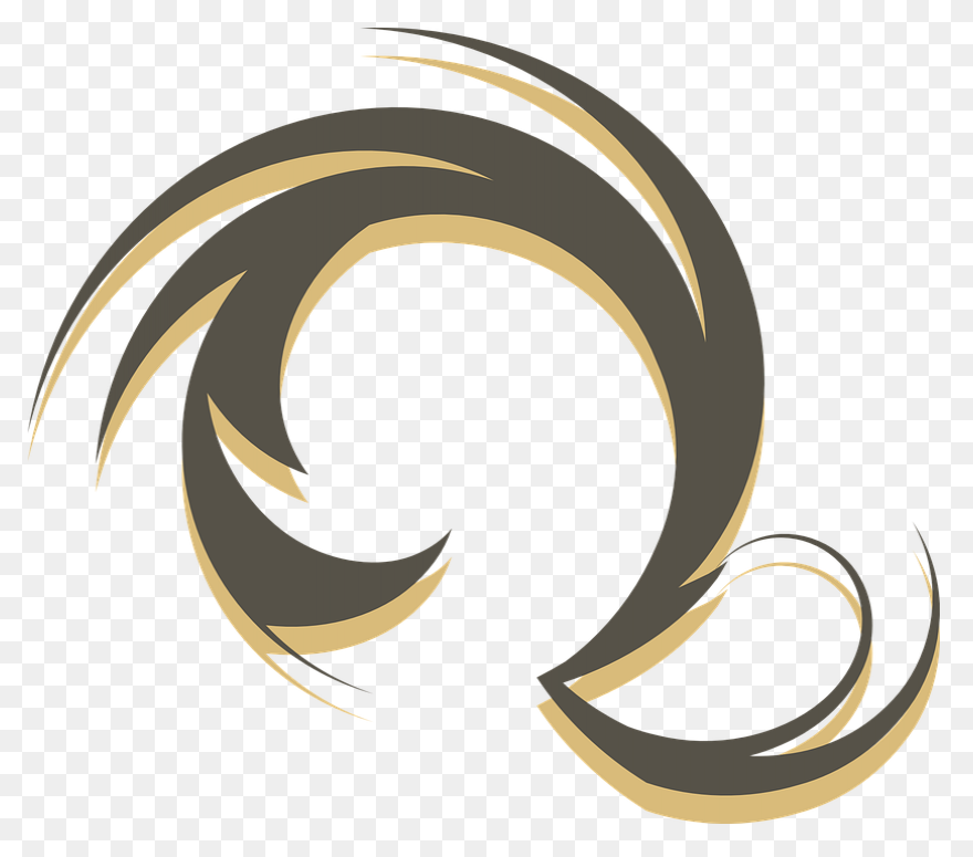 Black And Gold Swirls Clip Art At C