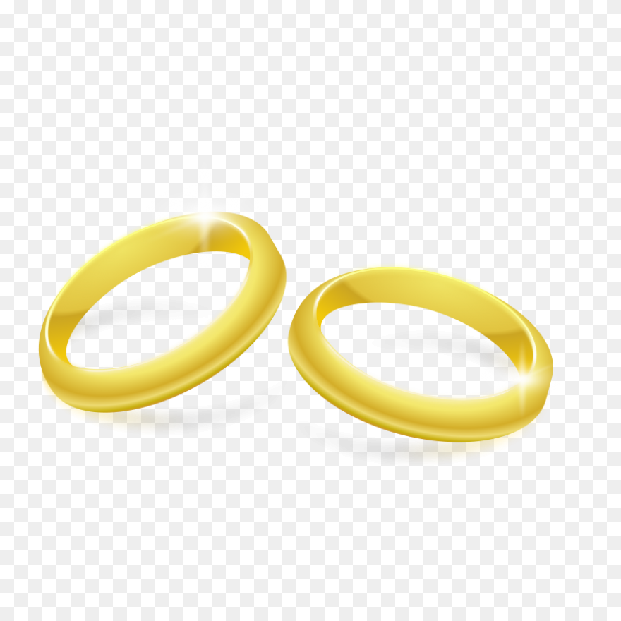 Wedding Rings Leaves - White And Ye