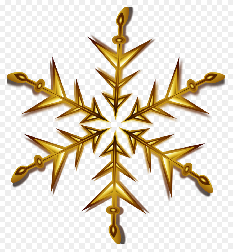 Free Snowflake Cliparts Gold, Downl
