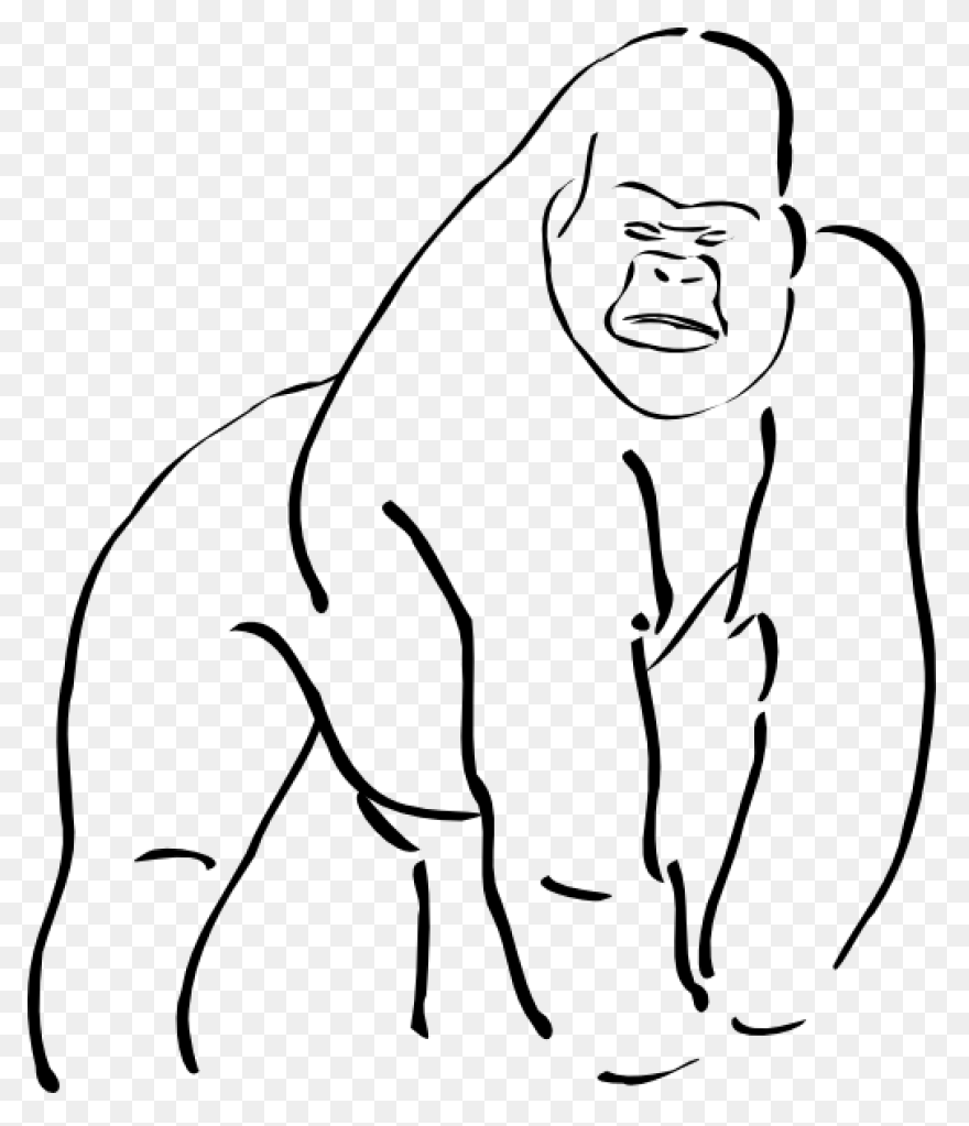 Gorilla Face Clipart Clipart Suggest - Gorilla