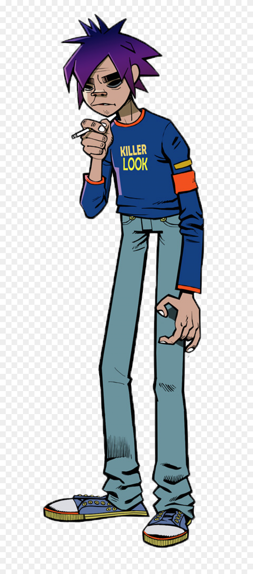 Tongue Out Sticker By Gorillaz For 