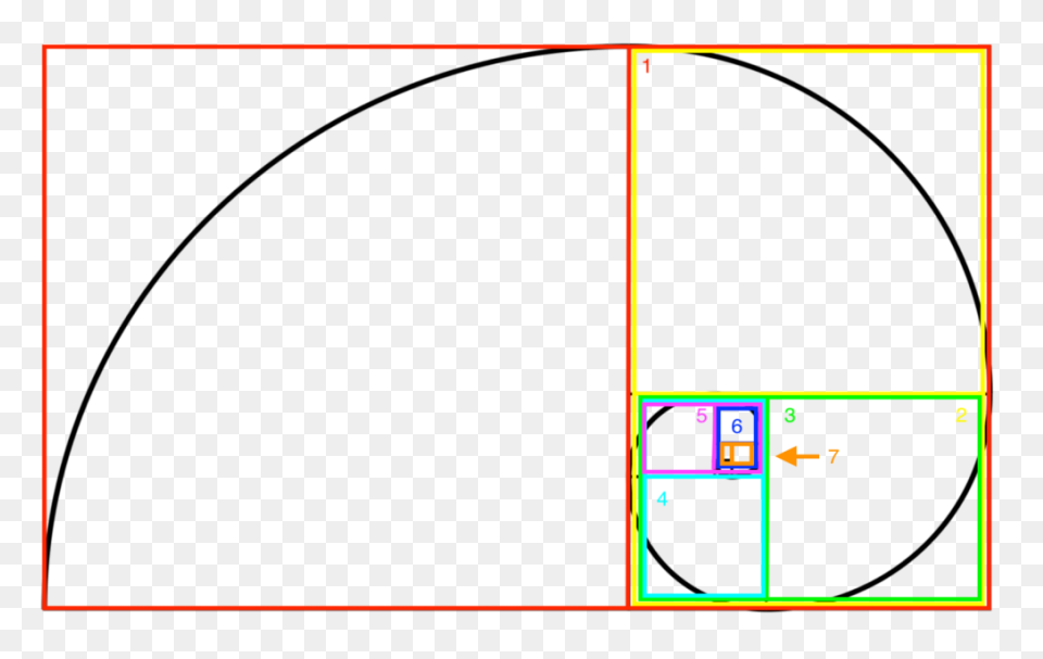 Golden Ratio Spiral Stylized - Clip
