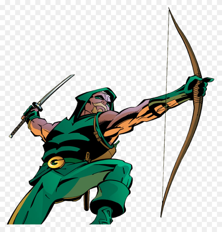 Green Arrow Comic Png Clipart Black