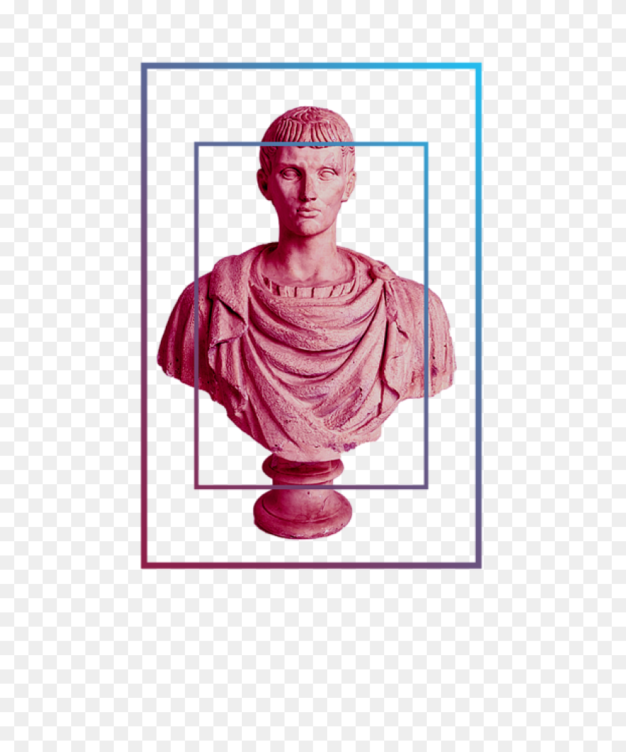 Synthwave Retrowave Style Statue Gift - Greek Bust