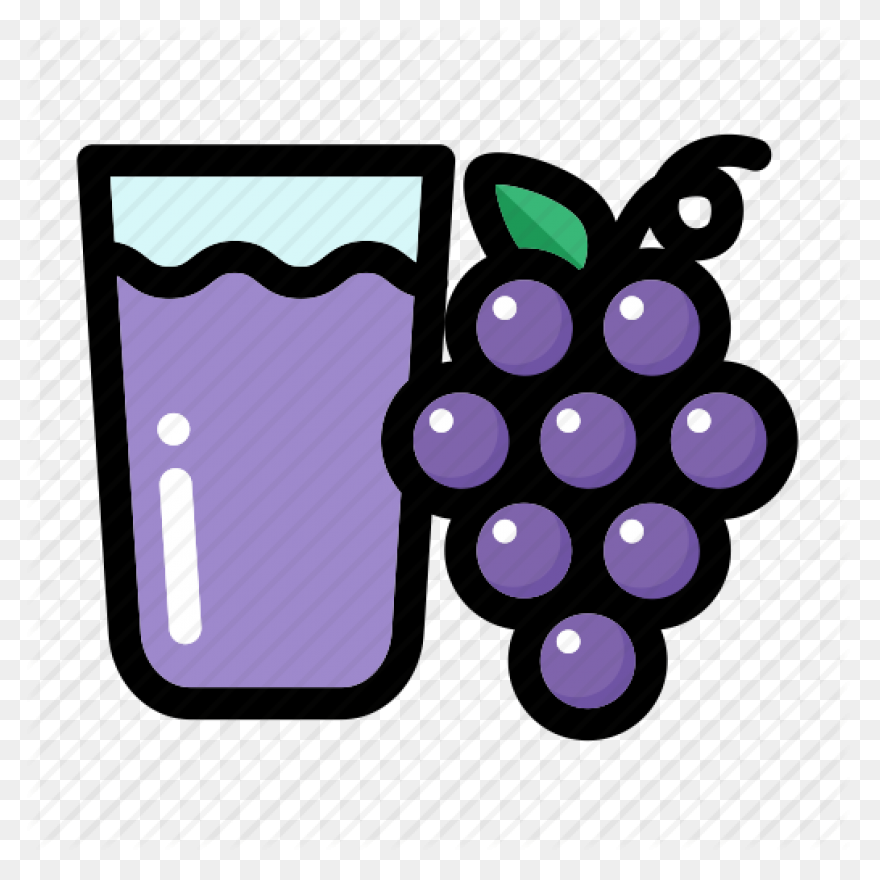 Grape Cartoon Clipart Juice Wine - Grape Juice