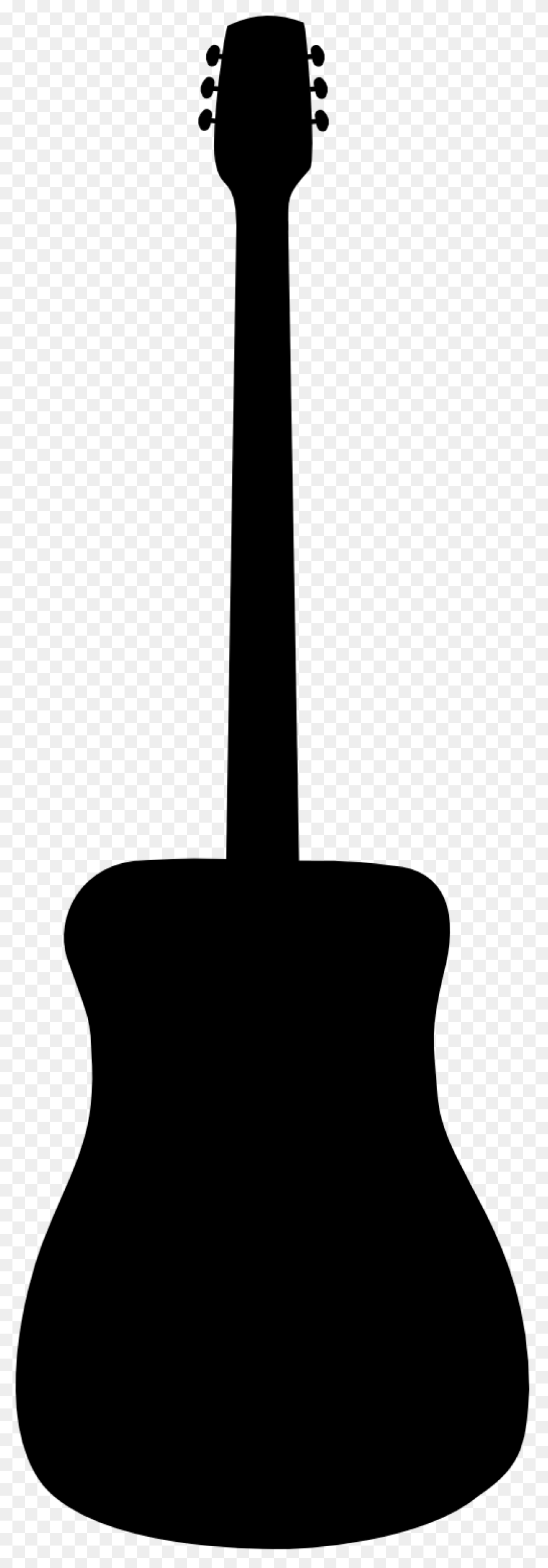 Acoustic Guitar Silhouette Clipart | - Guitar Silhouette