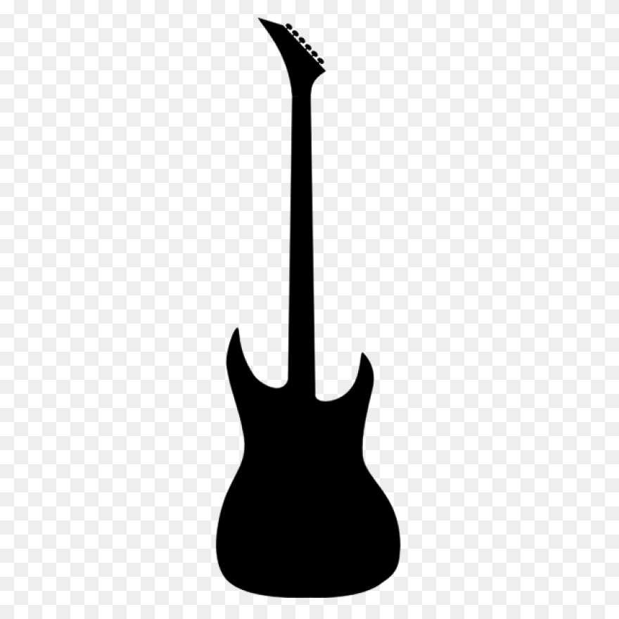 Silhouette Vector Clipart Of Guitar - Guitar Silhouette