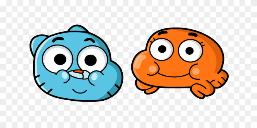 Gumball And Darwin Shocked (Vector)