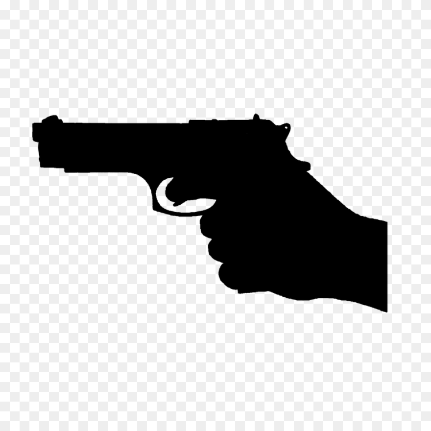 Hand Holding A Gun Drawing - Cartoo
