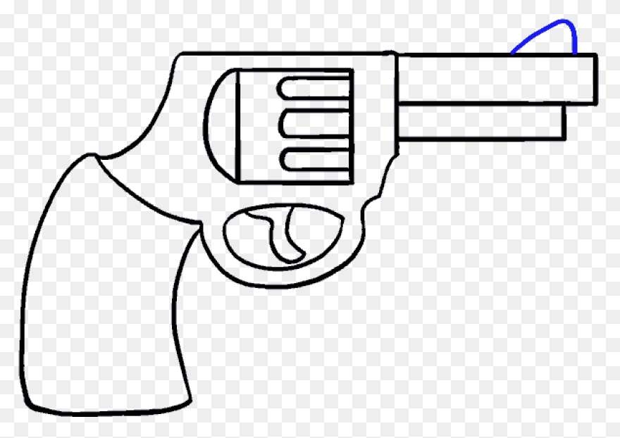 Hand Holding A Gun Drawing - Gun In Hand