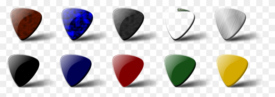 Guitar Pick Set Vector Clipart - Guitar Pick