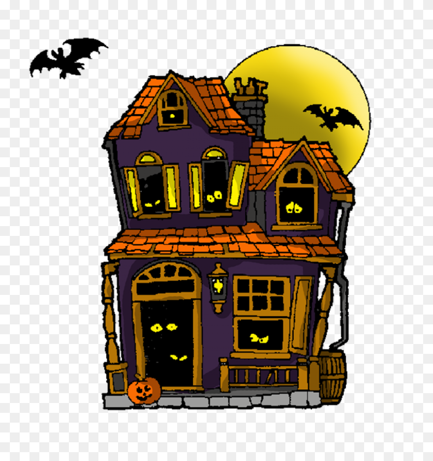 Haunted House Cartoon Clipart - Hou