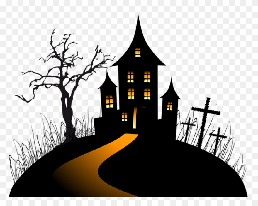 Haunted House Cartoon Clipart - Hou