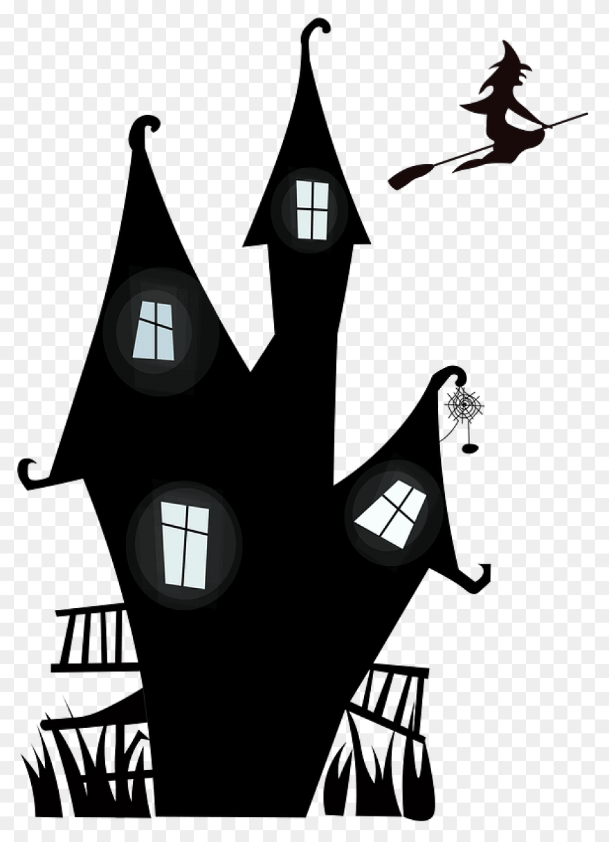 Haunted House Cartoon Clipart - Hou