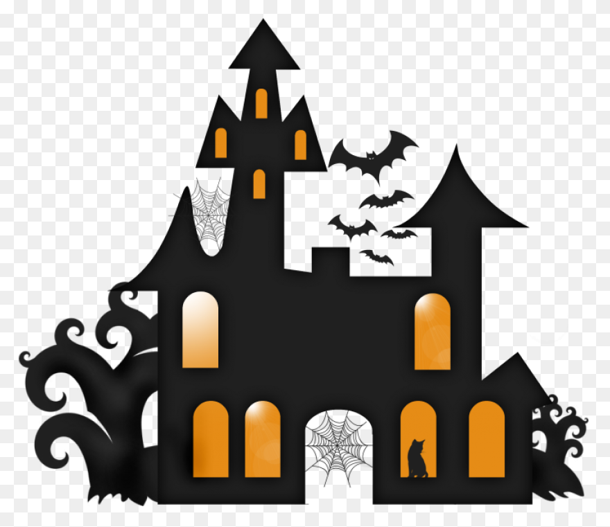 Haunted House Cartoon Clipart - Hou