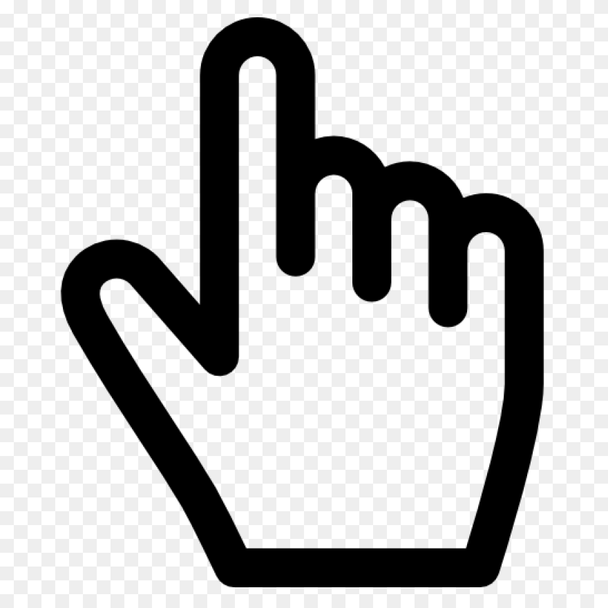 One Finger Click Black Hand Symbol 