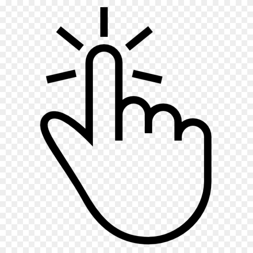 One Finger Click Black Hand Symbol 