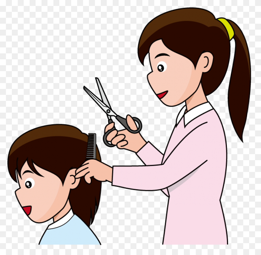 Haircut Clipart Woman Hair - Png Do