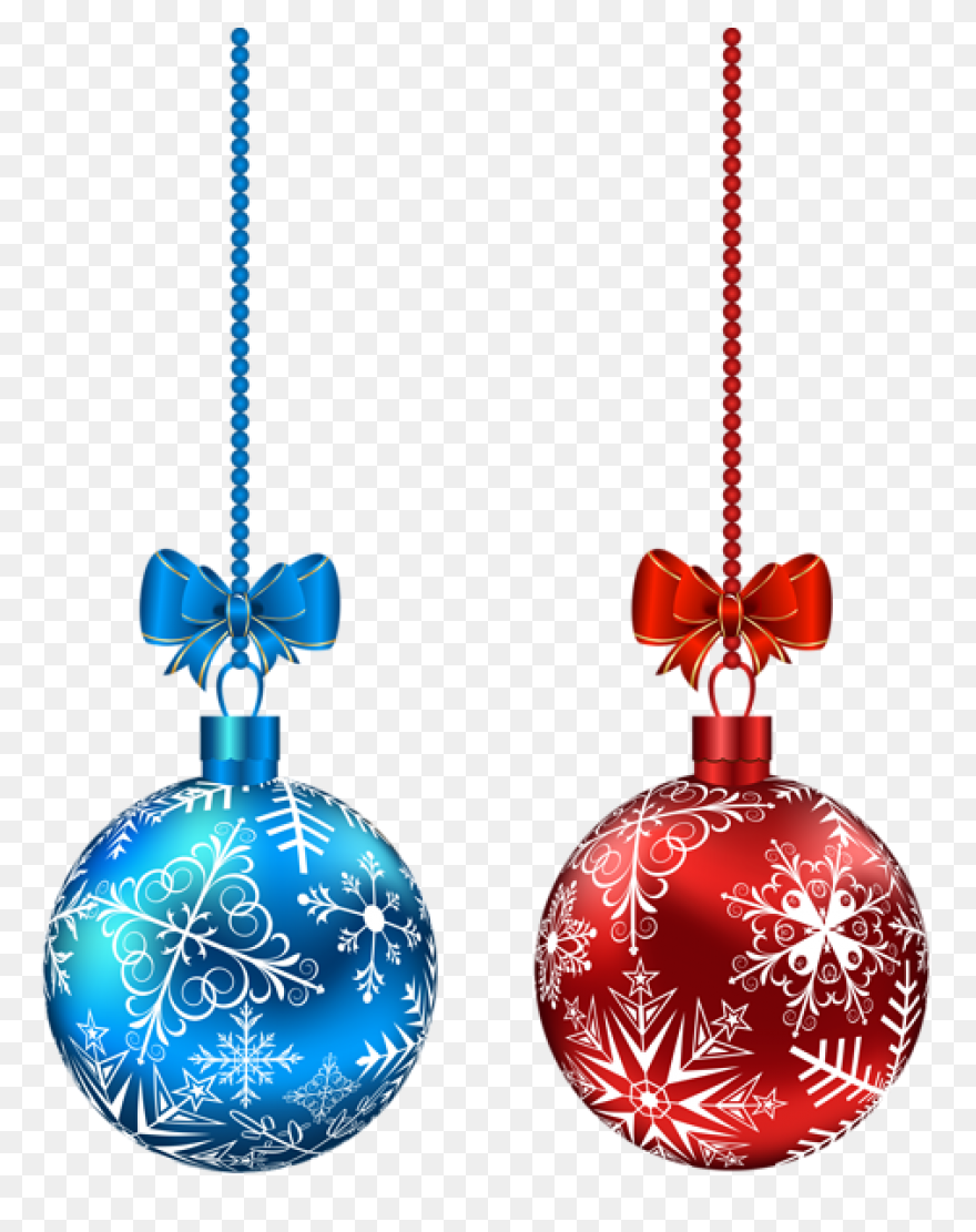 Blue Sriped Christmas Hanging Ball 