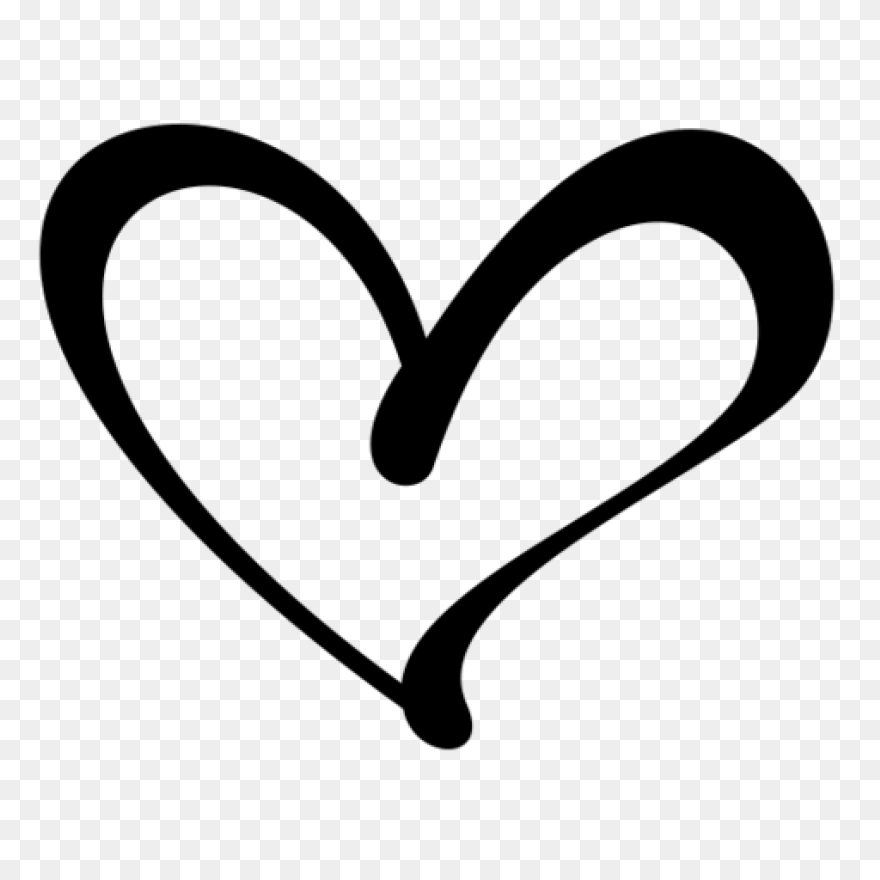 Hand Drawn Heart Rubber Stamp Clipa