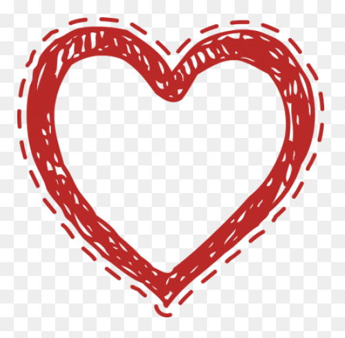 Hand Drawn Heart Rubber Stamp Clipa