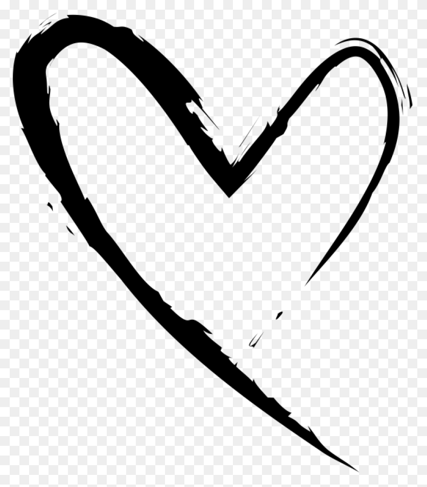 Hand Drawn Heart Rubber Stamp Clipa