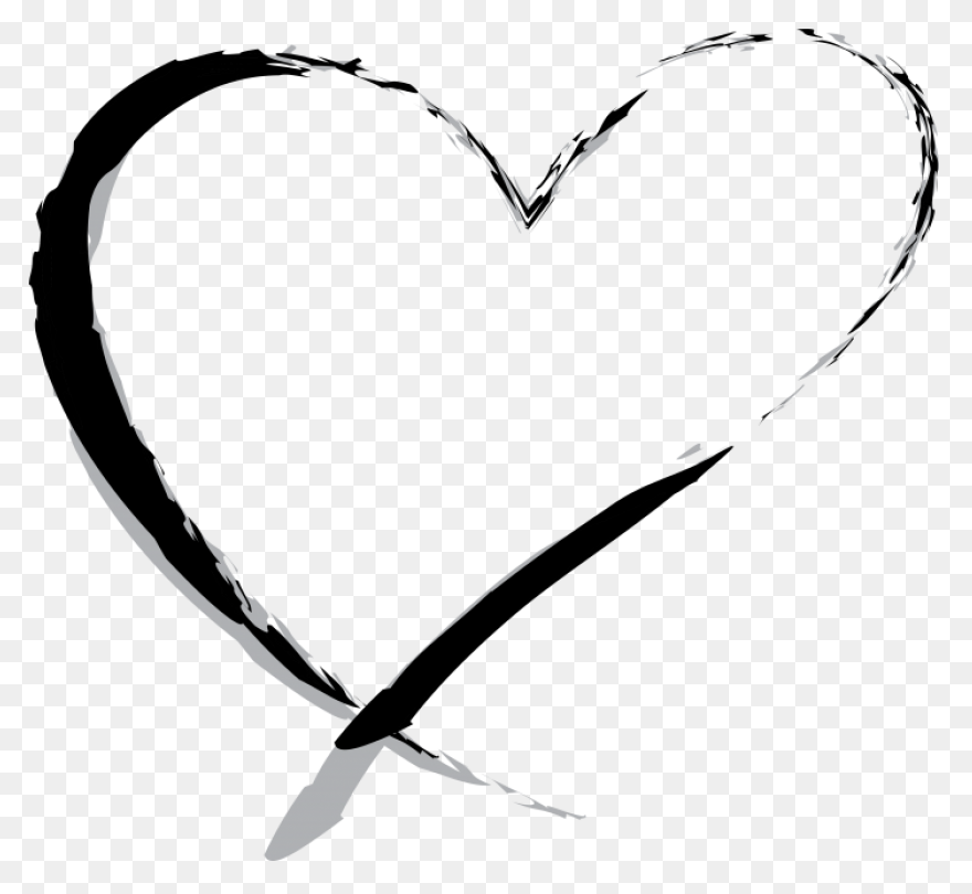 Hand Drawn Heart Rubber Stamp Clipa