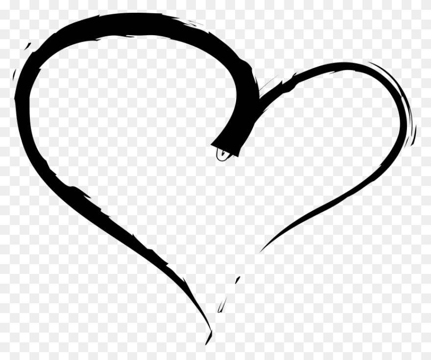 Hand Drawn Heart Rubber Stamp Clipa