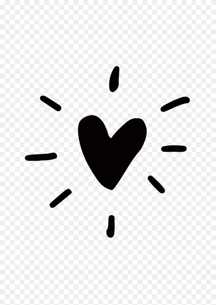 Hand Drawn Heart Rubber Stamp Clipa