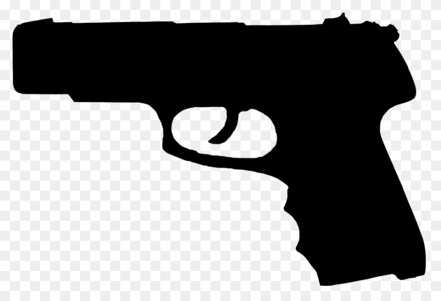 10+ Handgun View Firearm Pistol Handgun Silhouette Handgun PNG Clip