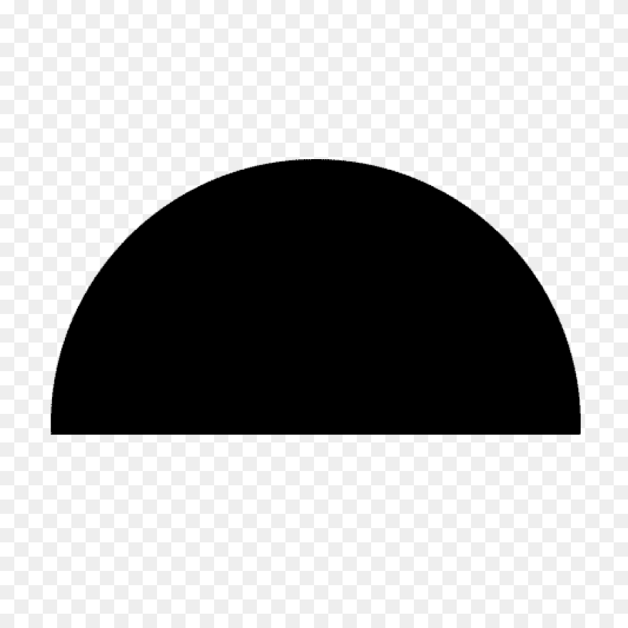 Circle - Half - 2D Shape Semi Circl