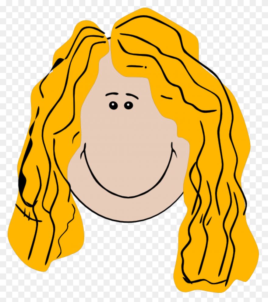 White Hair Clipart Wavy Hair - Png 