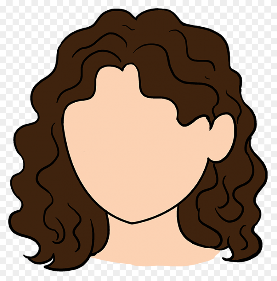 White Hair Clipart Wavy Hair - Png 