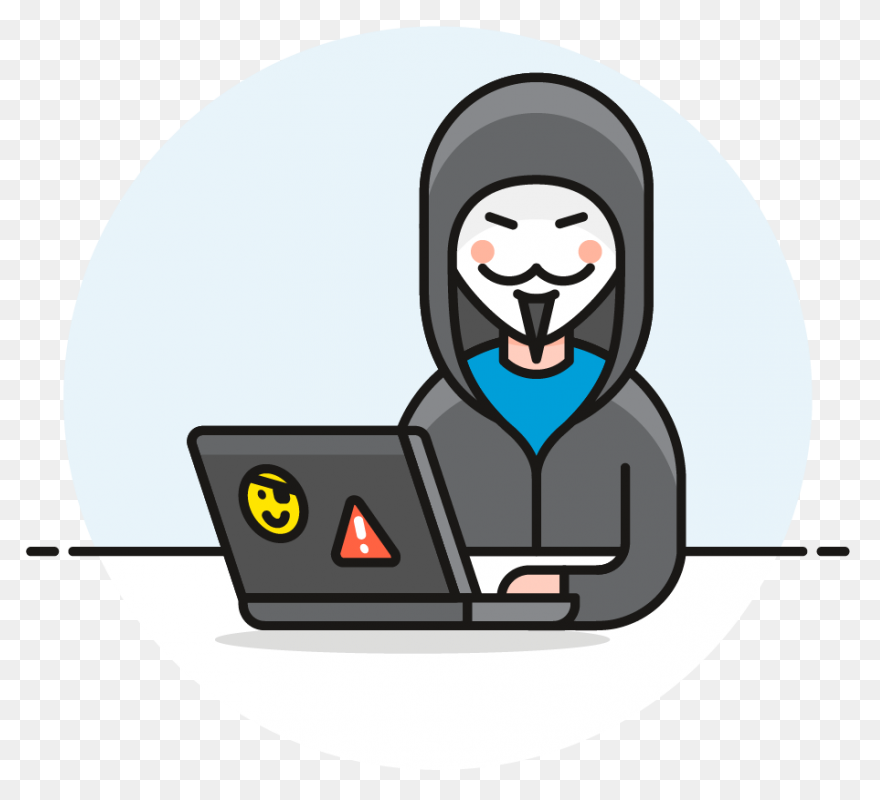 Working At Desk - Computer Hacker C