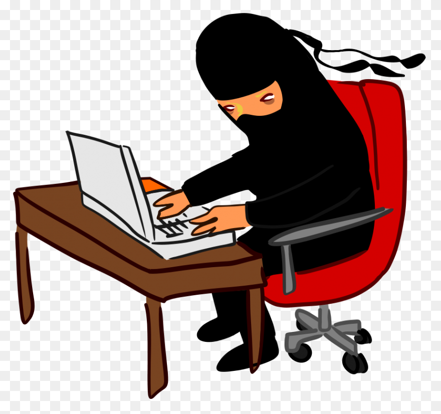 Working At Desk Computer Hacker - Hacker