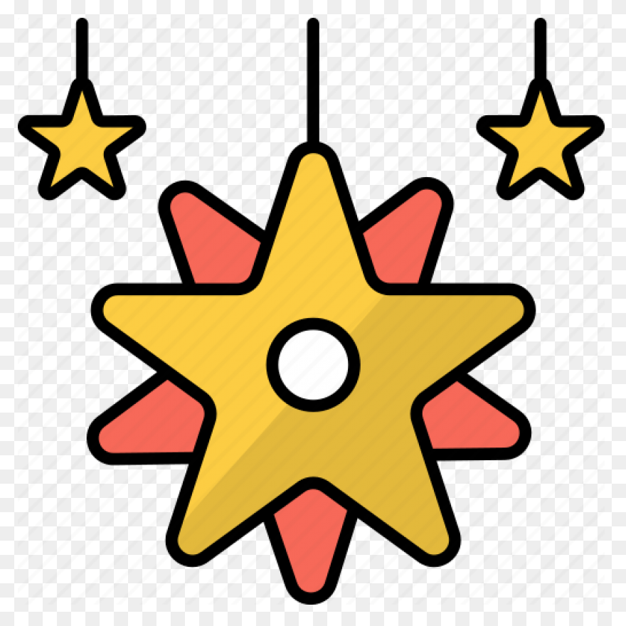 Aesthetic Hanging Stars Transparent