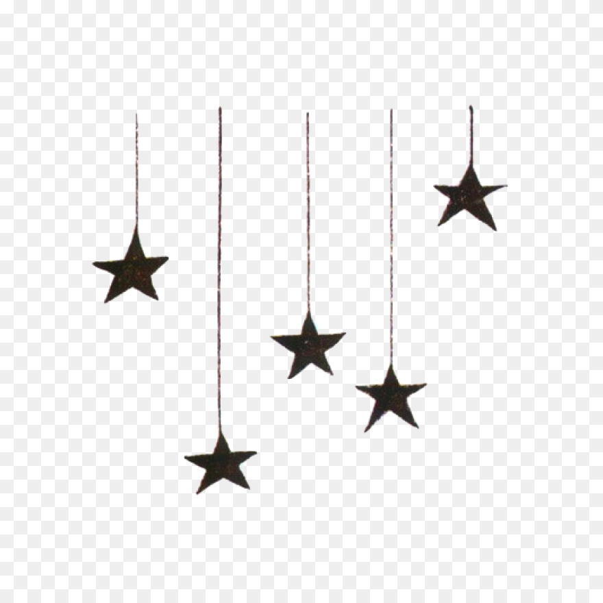 Aesthetic Hanging Stars Transparent
