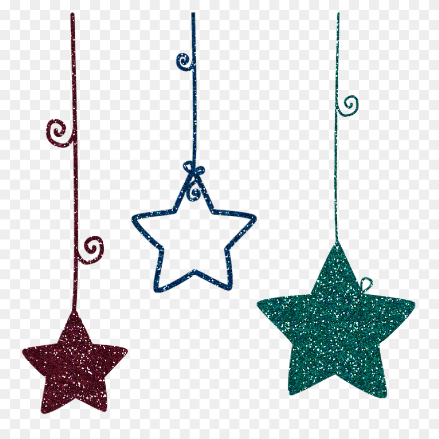 Aesthetic Hanging Stars Transparent