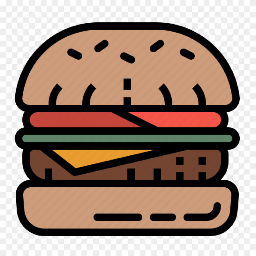Red Hamburger Icon - Free Red Food 