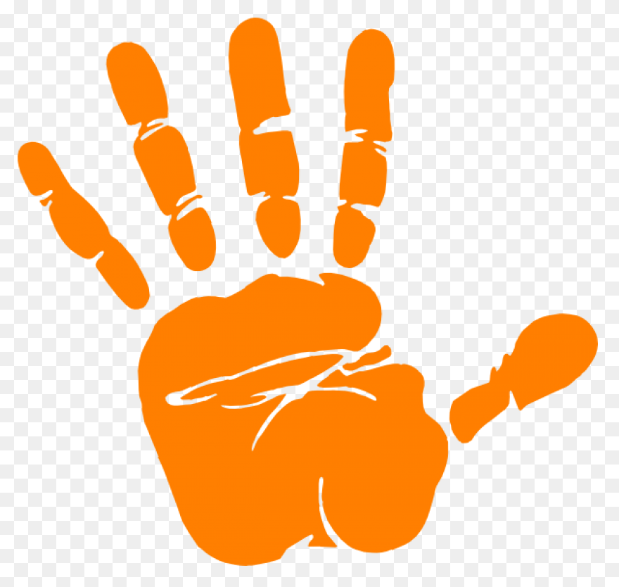 Download Hd Hand Prints Hi Black Ha