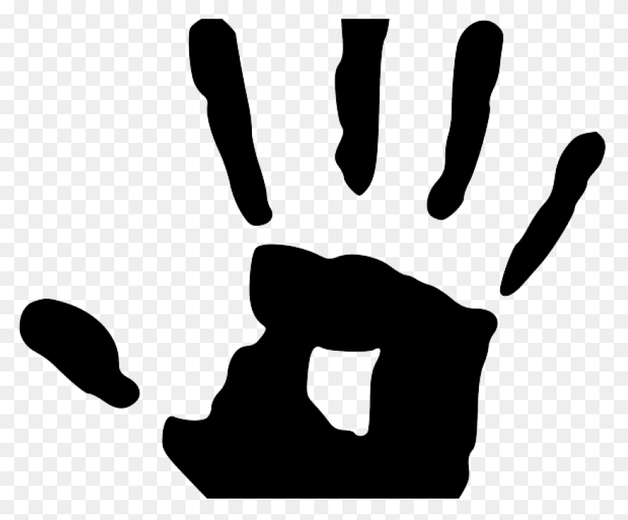 Download Hd Hand Prints Hi Black Ha