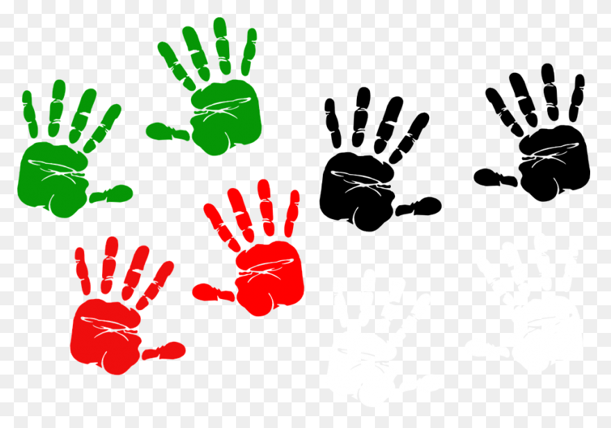 Download Hd Hand Prints Hi Black Ha
