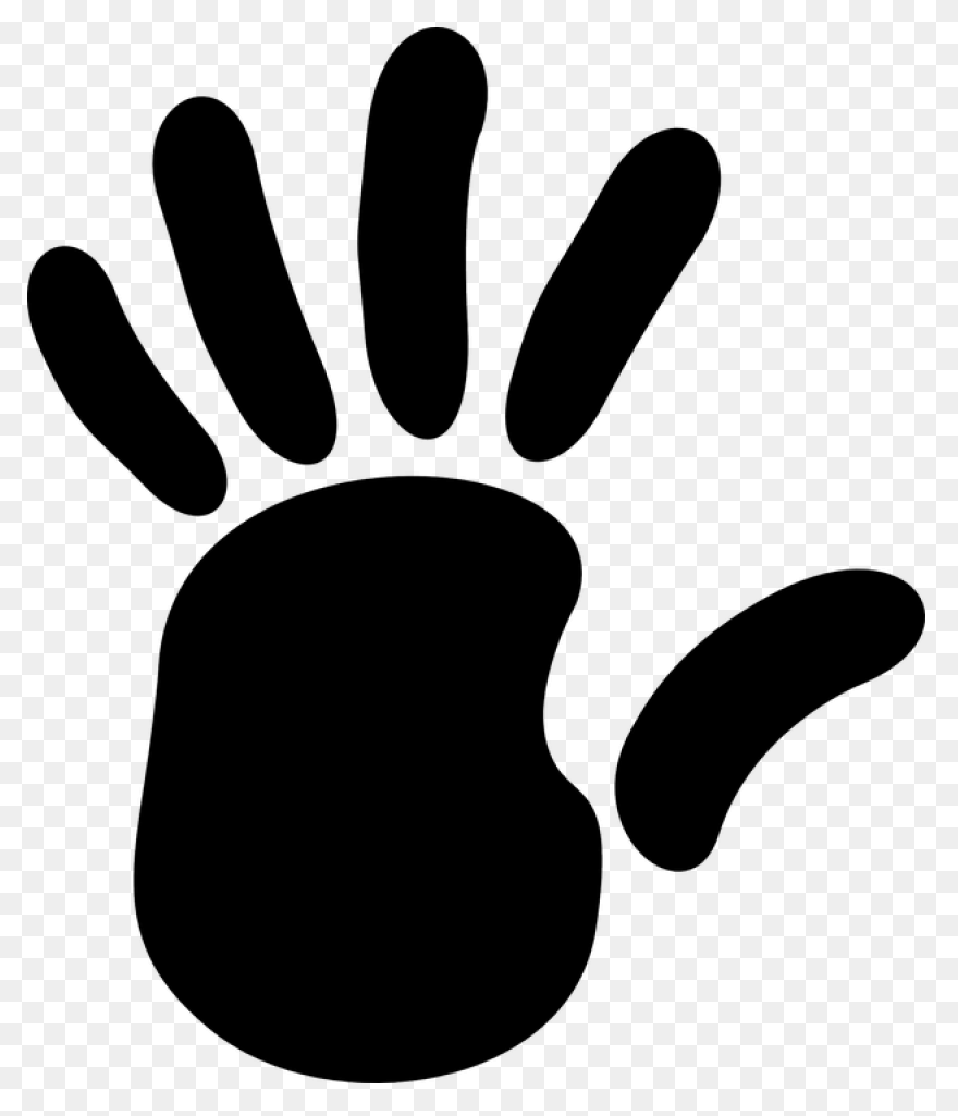 Download Hd Hand Prints Hi Black Ha