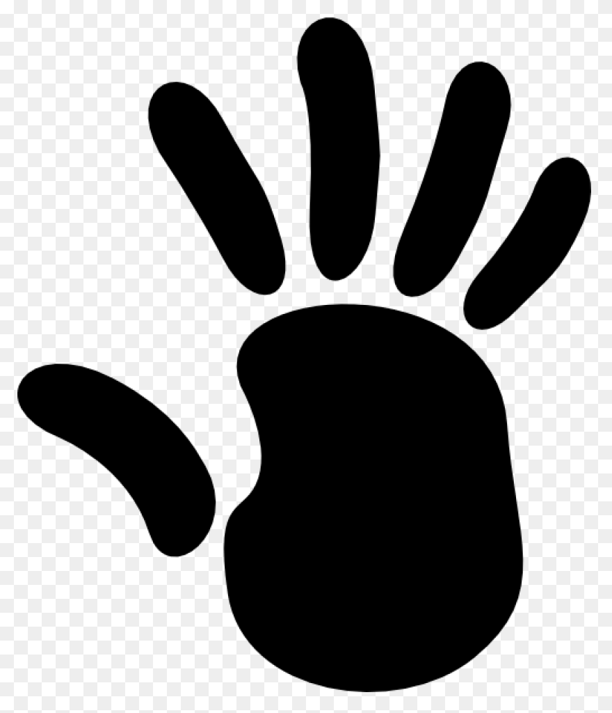 Download Hd Hand Prints Hi Black Ha